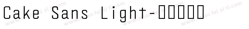Cake Sans Light字体转换